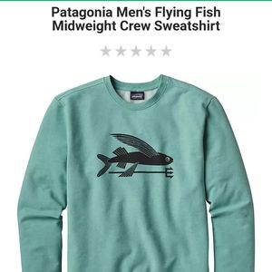 Patagonia men's flying fish mid-weight sweat shirt